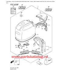 420B - Крышка двигателя (капот) (для моделей белого цвета) (Df150T E01) (Df150Z E01)