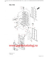 111B - Головка блока цилиндра ( (Df70A, Df70Ath, Df80A, Df90A, Df90Ath) : 021)